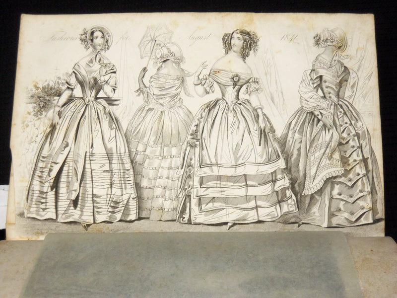 1841 MAY-1842 APRIL THE LADIES' COMPANION MAGAZINE BOUND VOLUME - KD 703Q