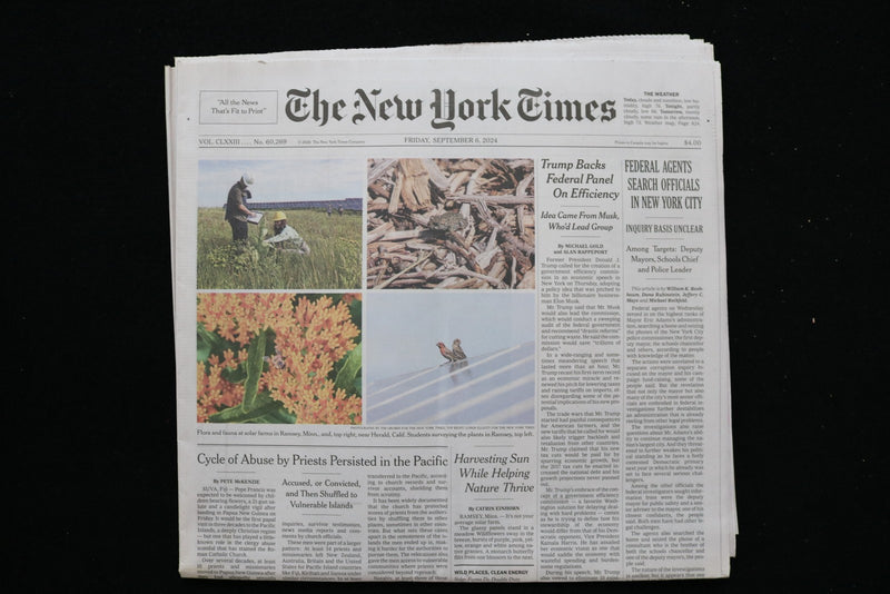 2024 SEP 6 NEW YORK TIMES - FEDERAL AGENTS SEARCH OFFICIALS IN NEW YORK CITY