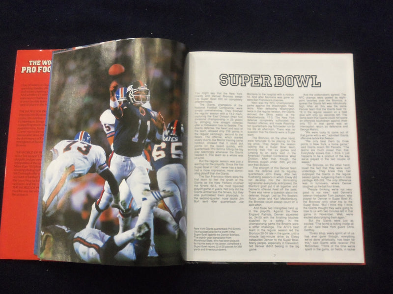 1987 THE WORLD OF PRO FOOTBALL HARDCOVER BOOK - KD 8721