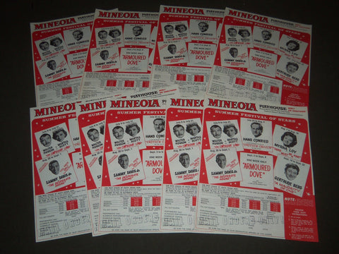 1962 MINEOLA PLAYHOUSE SUMMER FESTIVAL OF STARS LOT OF 7 - PROMOTIONAL - J 2451