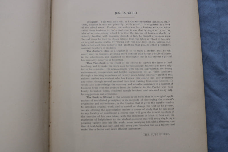 1912 CAMPBELL'S ACTUAL ACCOUNTING HARDCOVER BOOK BY THOMAS CAMPBELL - KD 9586