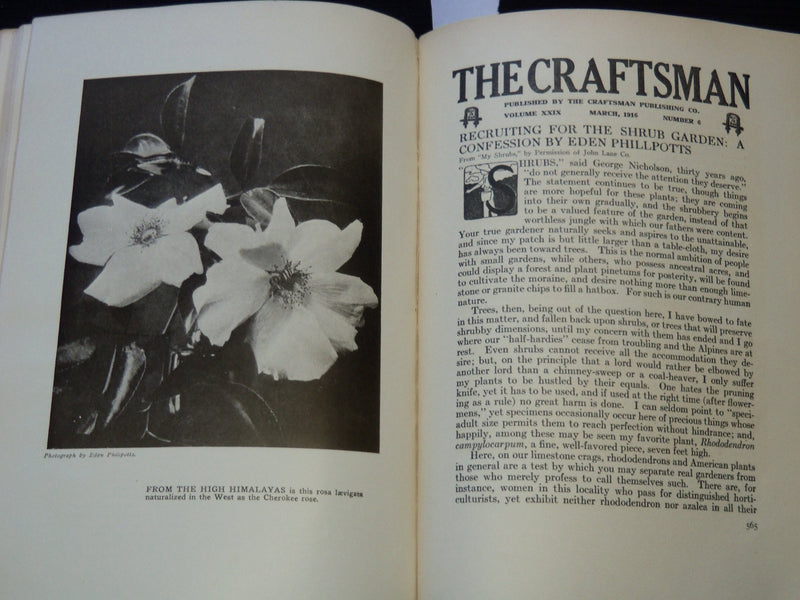 1915 OCTOBER-1916 MARCH THE CRAFTSMAN MAGAZINE BOUND VOLUME - KD 7888