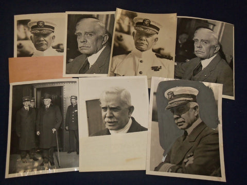 1921-1937 ORIGINAL PRESS PHOTOS REAR ADMIRAL HILARY P. JONES LOT OF 9 - J 1798