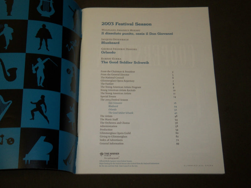 2003-2010 GLIMMERGLASS OPERA PROGRAM LOT OF 3 DIFFERENT ISSUES - O 533
