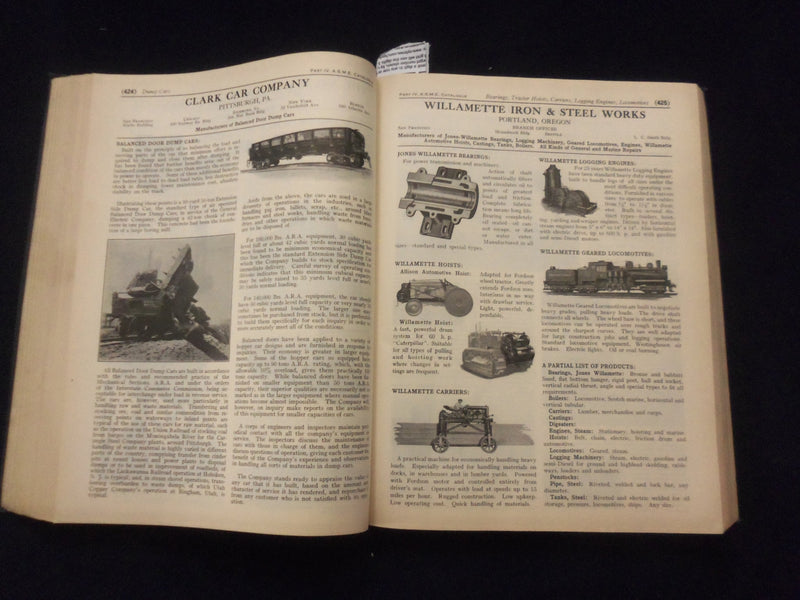 1926 CONDENSED CATALOGUES OF MERCHANICAL EQUIPMENT SOFTCOVER BOOK - KD 8301