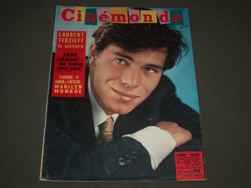 1960 NOV 1 CINEMONDE FRENCH MAGAZINE -LAURENT TERZIEFF - MARILYN MONROE- SP 8552