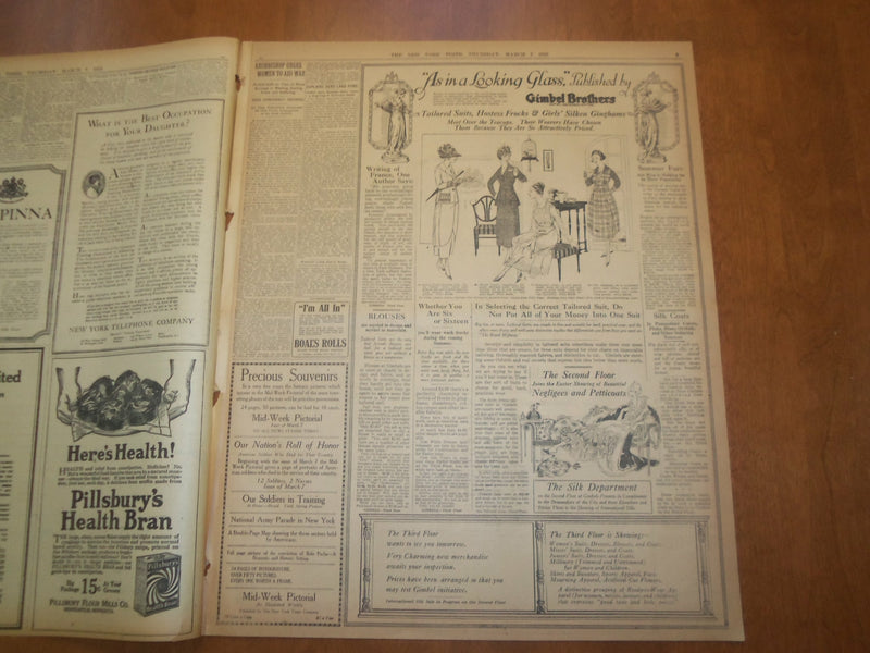 1918 MARCH 7 NEW YORK TIMES - PERSHING'S MEN ON A NEW FRONT - NT 8144