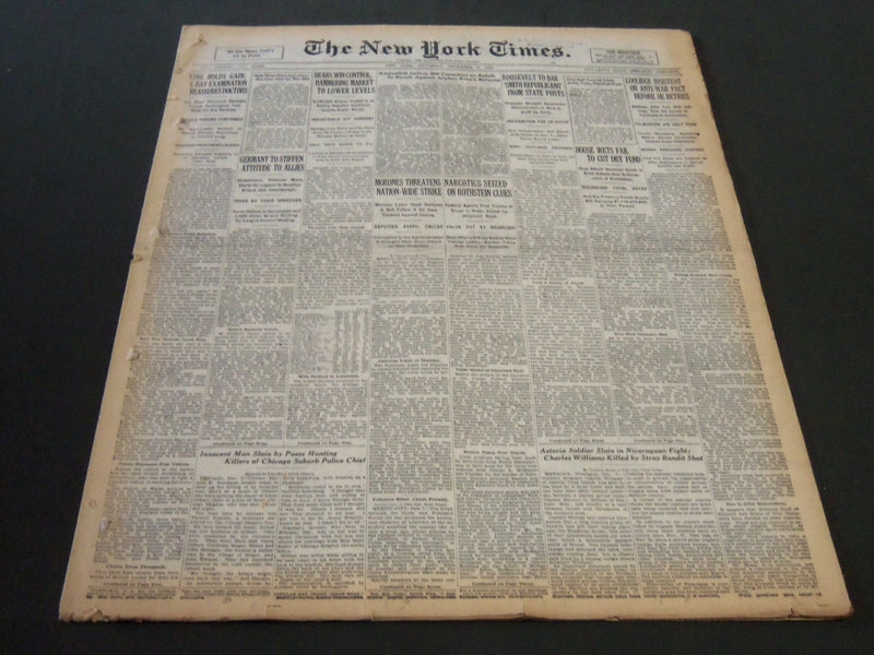 1928 DECEMBER 8 NEW YORK TIMES - NARCOTICS SEIZED ON ROTHSTEIN CLUES - NT 6462