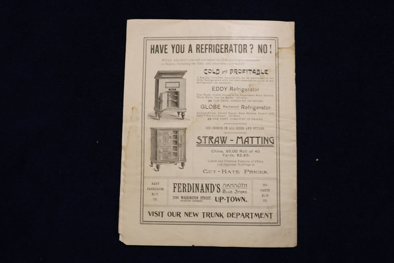 1894-1898 GRAND OPERA HOUSE PROGRAMMES - BOSTON - LOT OF 3 - K 1650