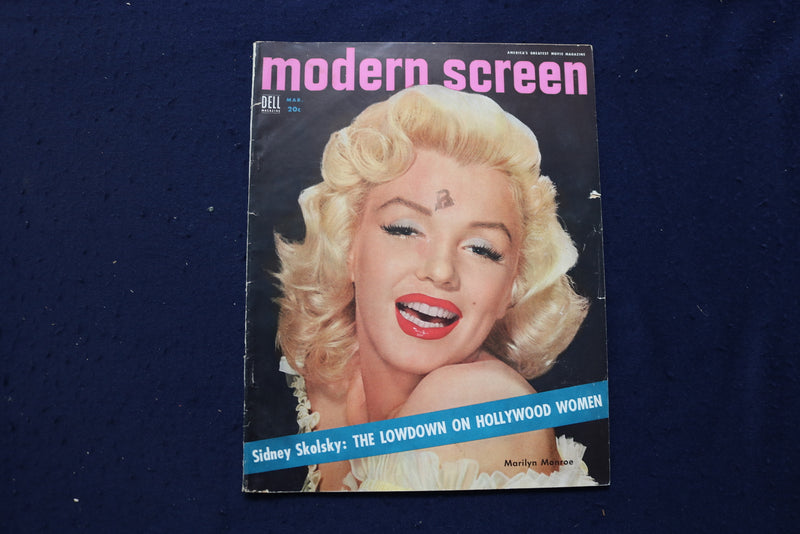1954 MARCH MODERN SCREEN MAGAZINE - MARILYN MONROE COVER - E 17342