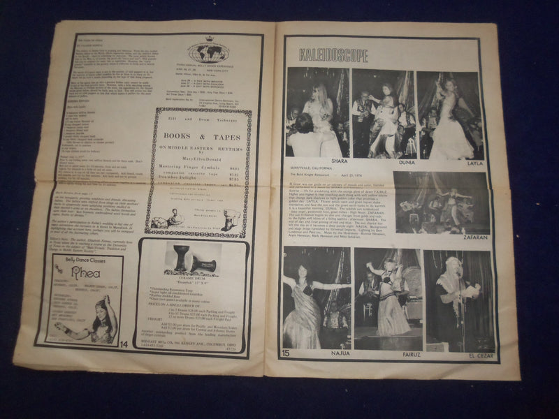 1976 HABIBI NEWSPAPER - VOLUME 3, NUMBER 3 - MIDDLE EASTERN DANCE/MUSIC- NP 6853