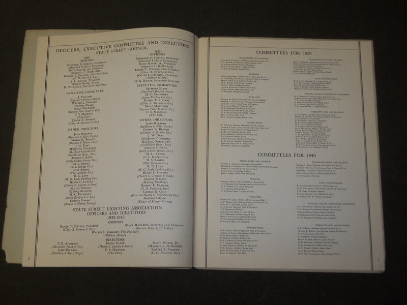 1939 STATE STREET COUNCIL ANNUAL REPORT BY ITS PRESIDENT - CHICAGO - J 3511