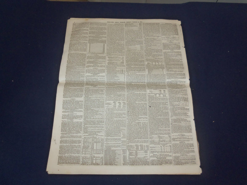 1855 MARCH 2 NEW YORK TRIBUNE NEWSPAPER - PANAMA RAILROAD OPENED - NP 5040