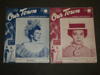 1943 OUR TOWN CHICAGO'S OWN MAGAZINE LOT OF 2 - DEMARCO - PITTS - J 3517