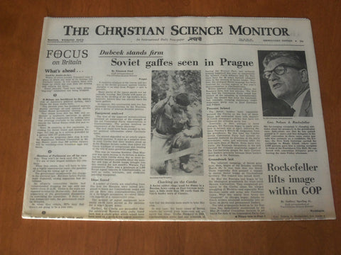 1968 JULY 27-29 THE CHRISTIAN SCIENCE MONITOR -ROCKEFELLER IMPACTS GOP - NP 4667