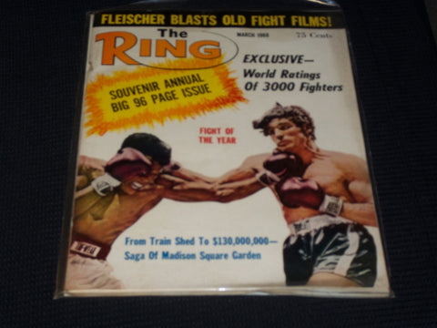 1968 MARCH THE RING MAGAZINE - FIGHT OF THE YEAR FRONT COVER - E 3944