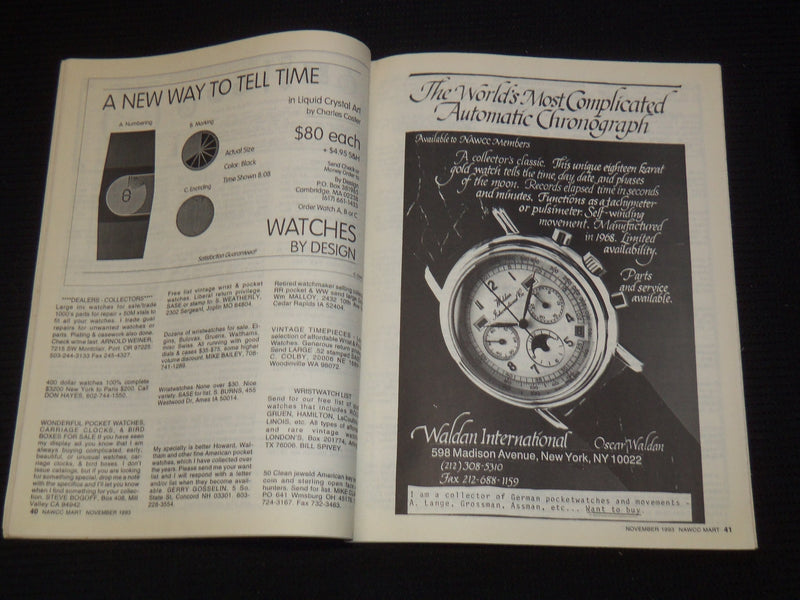1993-1995 THE MART WATCH AND CLOCK COLLECTOR MAGAZINE LOT OF 7 - O 2820A