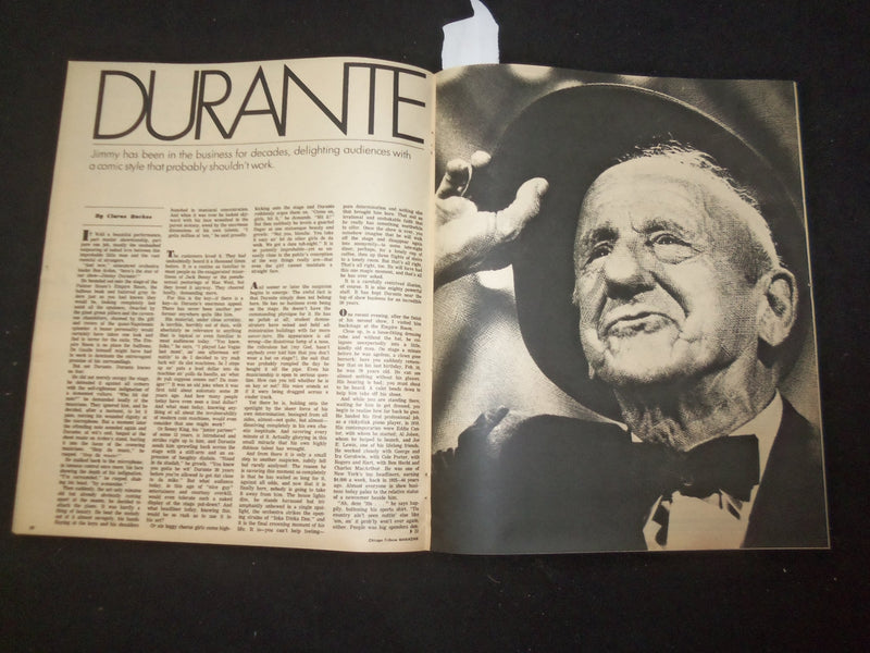 1969 JULY 27 CHICAGO TRIBUNE MAGAZINE - JIMMY DURANTE - NP 8069