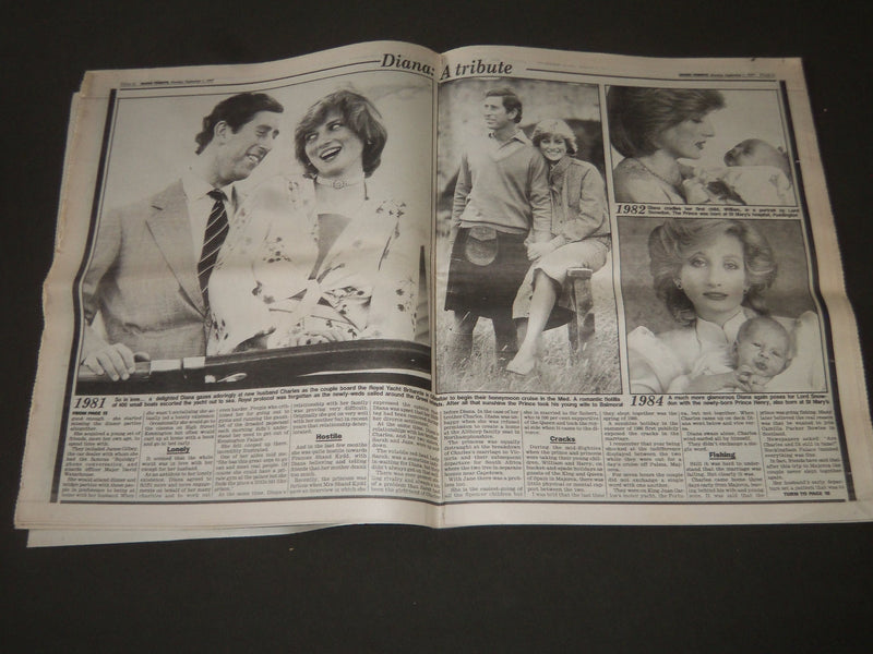 1997 SEPTEMBER 1 IRISH MIRROR DIANA NEWSPAPER 1961-1997 - NICE PHOTOS - NP 2640
