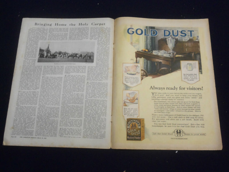 1922 MARCH 18 CHRISTIAN HERALD MAGAZINE - THE LAST SNOW - ST 6595