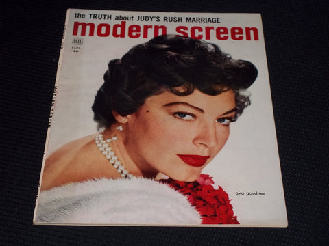 1952 SEPTEMBER MODERN SCREEN MAGAZINE - AVA GARDNER COVER - E 16851