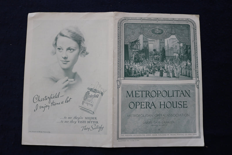 1929-1934 METROPOLITAN OPERA HOUSE PROGRAMS - LOT OF 4 - K 1699