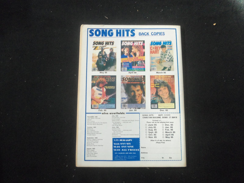 1986 JUNE SONG HITS MAGAZINE - PAT BENATAR COVER - SP 1521Q