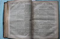 1852 JULY-DECEMBER THE LITERARY WORLD BOUND VOLUME - HAWTHORNE-WEBSTER - KD 9719
