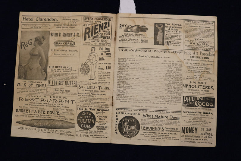 1894-1898 GRAND OPERA HOUSE PROGRAMMES - BOSTON - LOT OF 3 - K 1650