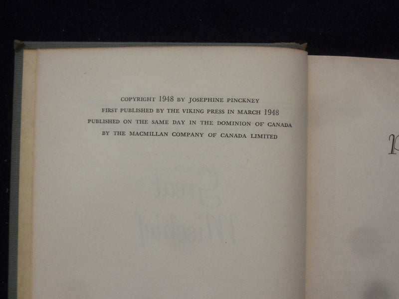 1948 GREAT MISCHIEF HARDCOVER BOOK BY JOSEPHINE PINCKNEY - KD 8410