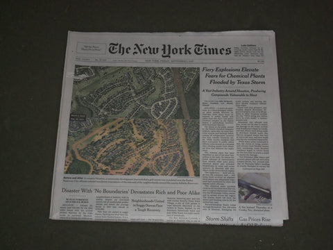 2017 SEPTEMBER 1 NEW YORK TIMES - FIERY EXPLOSIONS EVEVATE FEARS FROM TEXAS STOR