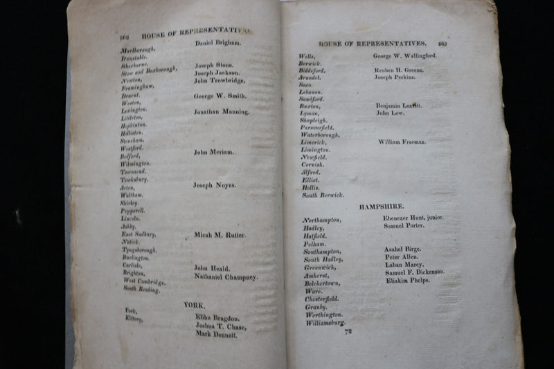 1818 RESOLVES OF THE GENERAL COURT OF MASSACHUSETTS - SOFTCOVER BOUND - K 2884