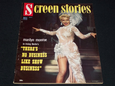 1954 NOVEMBER SCREEN STORIES MAGAZINE - MARILYN MONROE FRONT COVER - E 14450