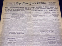1946 NOVEMBER 30 NEW YORK TIMES - SOVIET INSISTS ON ATOM BAN - NT 3171