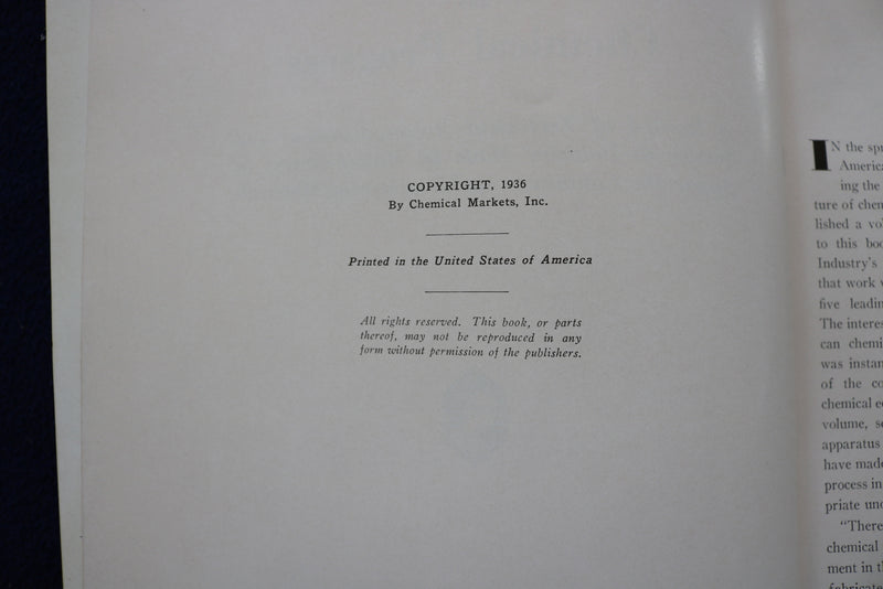 1936 EQUIPMENT'S CONTRIBUTION TO CHEMICAL PROGRESS SOFTCOVER BOOK - K 1519