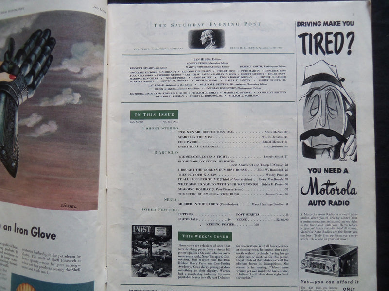 1950 JULY 1 THE SATURDAY EVENING POST MAGAZINE - ILLUSTRATED COVER - SP 1831