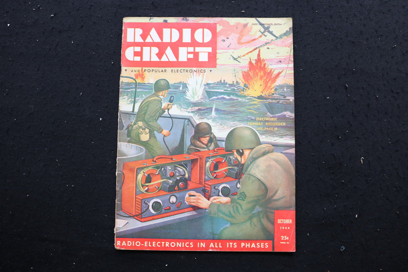 1944 OCTOBER RADIO CRAFT MAGAZINE - ELECTRONIC COMBAT RECORDER COVER - SP 4186H