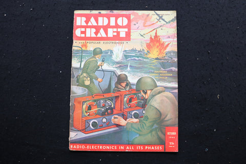 1944 OCTOBER RADIO CRAFT MAGAZINE - ELECTRONIC COMBAT RECORDER COVER - SP 4186H