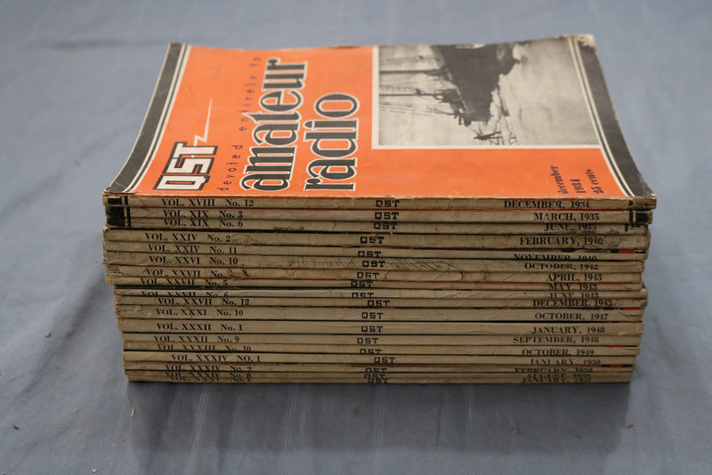 1934-1951 QST AMATEUR RADIO MAGAZINE - LOT OF 18 - O 3912