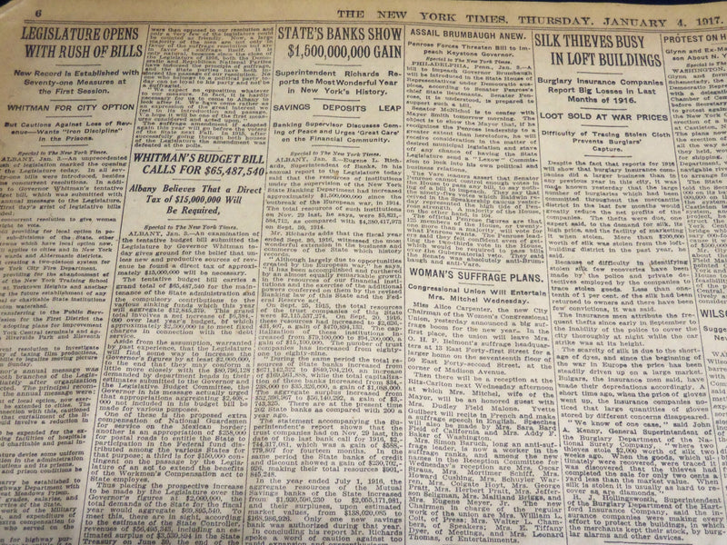 1917 JANUARY 4 NEW YORK TIMES - WILSON CONFERS WITH COL. HOUSE - NT 8734