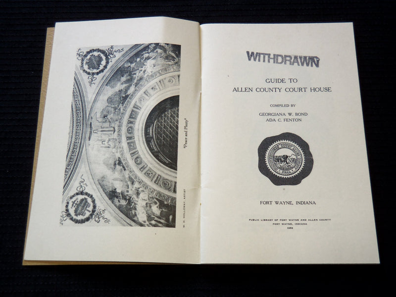 1953 ALLEN COUNTY COURT HOUSE ILLUSTRATED GUIDE - FT. WAYNE - J 7234