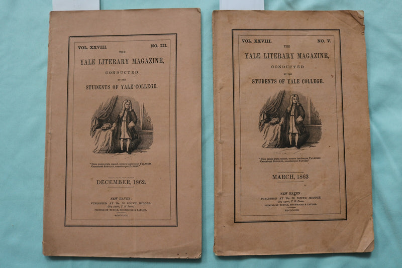 162-1863 YALE LITERARY MAGAZINE - LOT OF 2 - K 3284