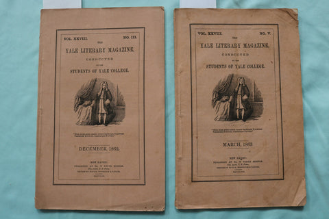 162-1863 YALE LITERARY MAGAZINE - LOT OF 2 - K 3284