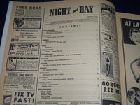 1955 SEPTEMBER NIGHT AND DAY MAGAZINE - ANITA EKBERG & ELAINE DEMING - J 1521
