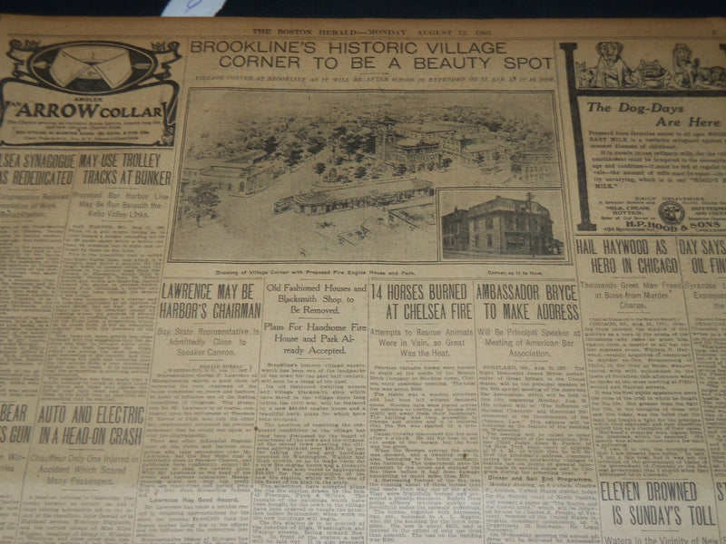 1907 AUGUST 12 THE BOSTON HERALD - OIL TRUSTS EXTORTS 94 RAILROADS - BH 224