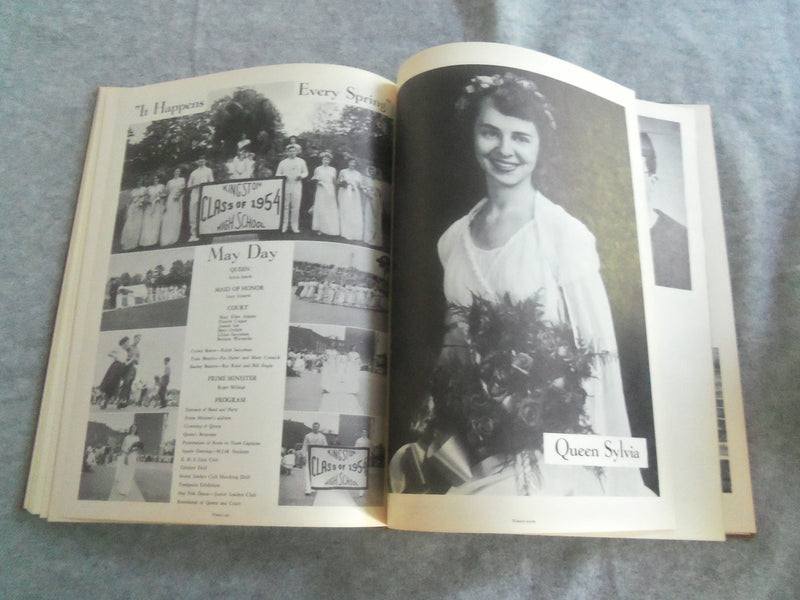 1954 MAROON KINGSTON HIGH SCHOOL YEARBOOK - KINSTON, NEW YORK - YB 2923