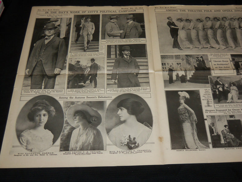 1913 COTOBER 19 NEW YORK TIMES PICTURE SECTION - MANHATTAN AERIAL RACE - NP 5616