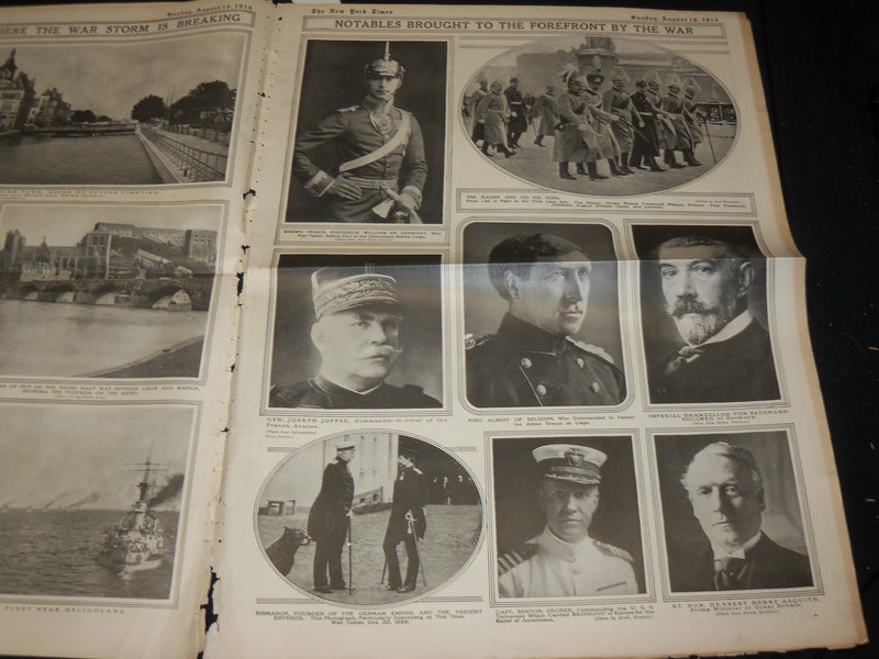 1914 AUGUST 16 NEW YORK TIMES PICTURE SECTION - NEW YORK GIANTS TEAM - NP 5606