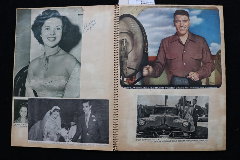 1950'S MOVIE STARS SCRAPBOOK -KIRK DOUGLAS-GINGER ROGERS-BURT LANCASTER- E 24924