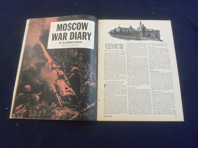 1942 JUNE 13 LIBERTY MAGAZINE - MOSCOW WAR DIARY - B 4197M